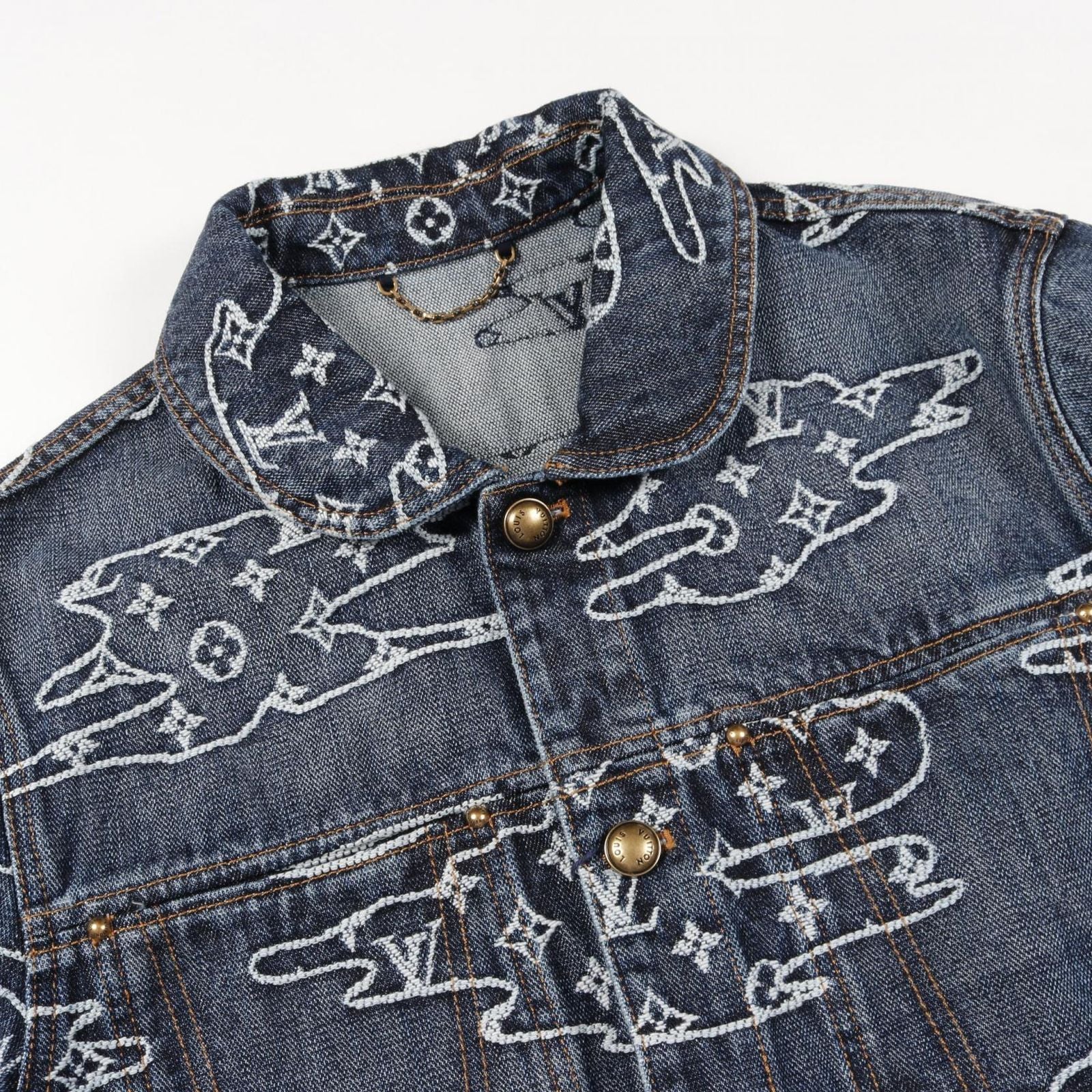 Louis Vuitton G Jean Denim Jacket Rm252M Ypz Hta83W Used A
