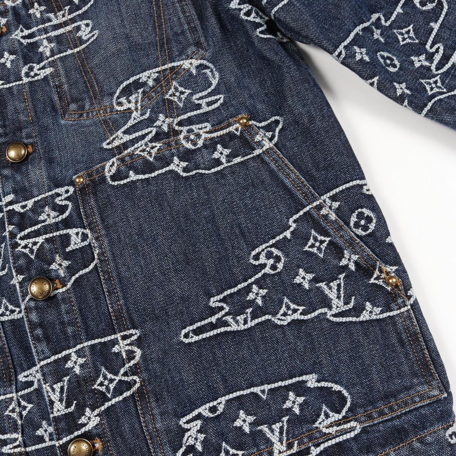 Louis Vuitton G Jean Denim Jacket Rm252M Ypz Hta83W Used A