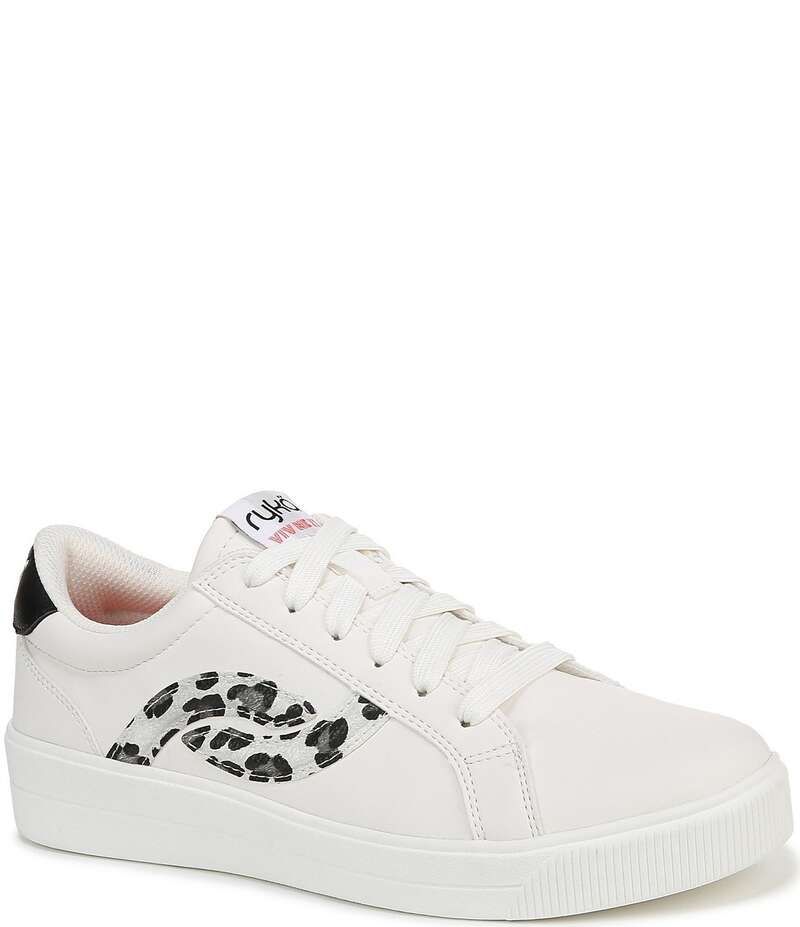 Sneakers Ryka Womens Viv Next Leopard Logo Lace Up Whiteleopard