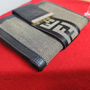 Fendi Bifold Wallets W Beige X Black Gold