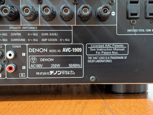Denon Av Amplifiers Avc-1909-Sp