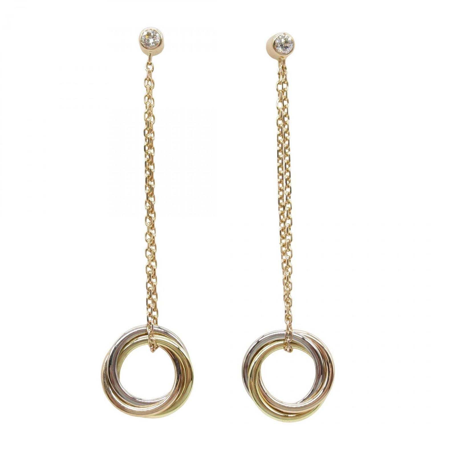 Cartier Earrings (For One Ear) 1Pd K18 K18Wg Used A
