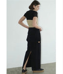 Clane Knit Vest Halter Neck Bustier Tops