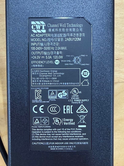 Power Adapters Chargers Cwt Ac 2Abu120M 24V 5.0A 120W 8