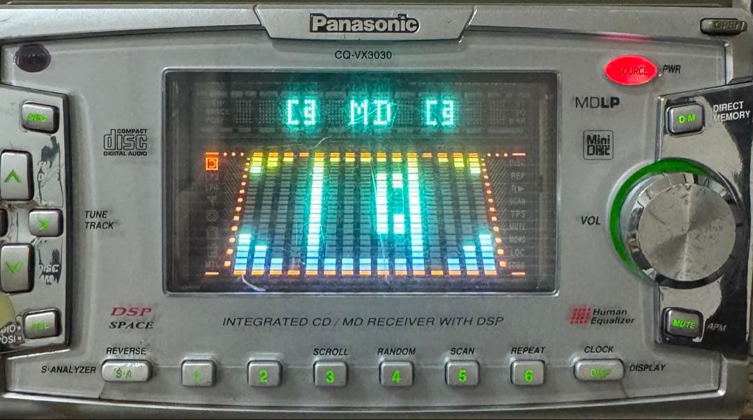 Panasonic Cd Md Cassette Deck Cq-Vx3030