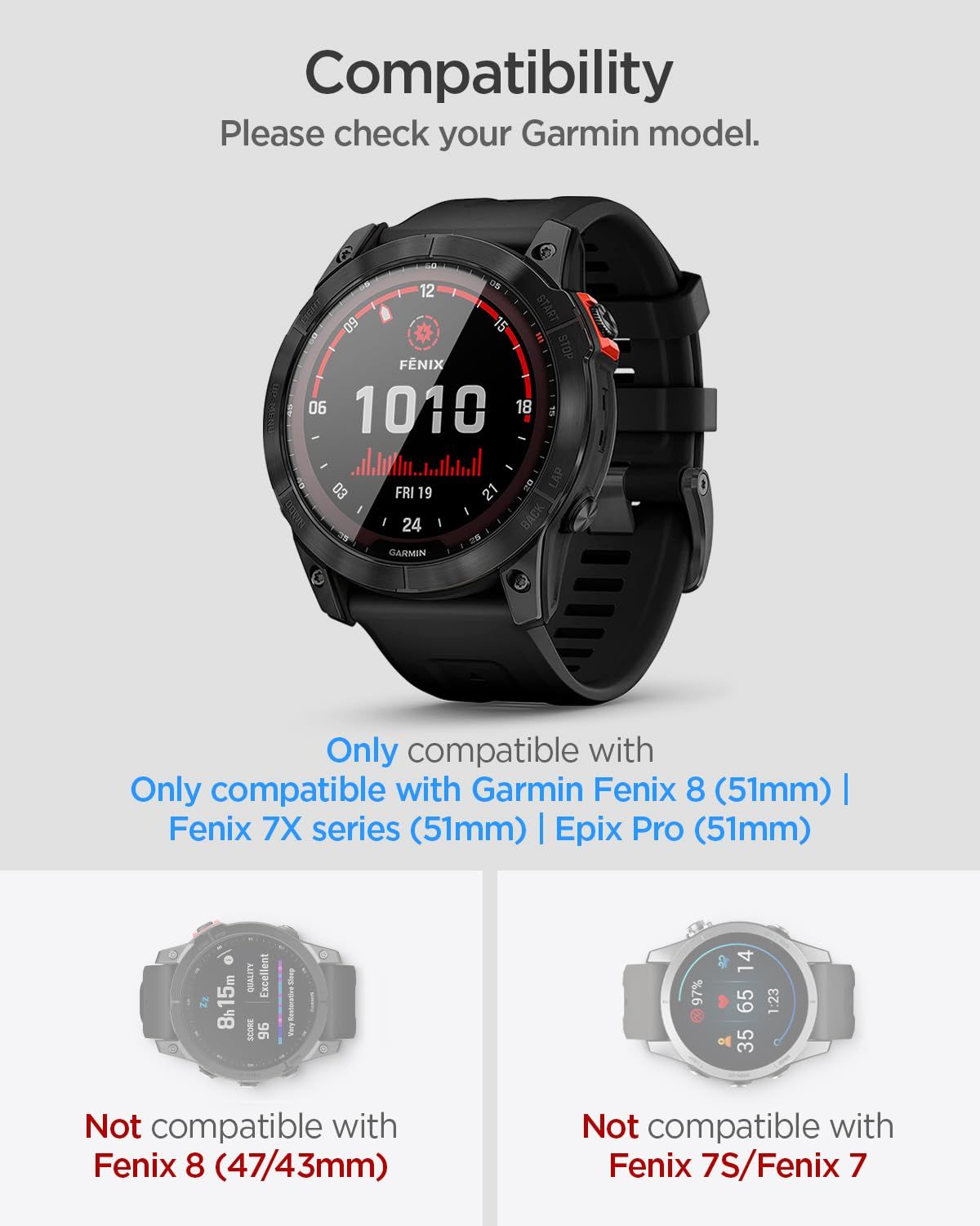 Others Spigen [Glastr Ez Fit] Garmin Fenix 8 Pro/Fenix 7X /Epix Pro (51Mm) 2