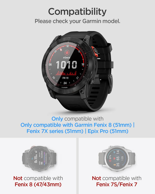 Others Spigen [Glastr Ez Fit] Garmin Fenix 8 Pro/Fenix 7X /Epix Pro (51Mm) 2