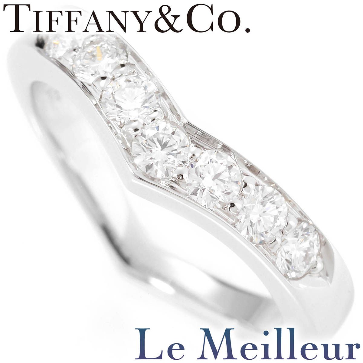 Tiffany Ring Tiffany&Co. Pt950 V 7 Ok