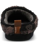 Vence Sandals Vance Co Mens Roland Fleece Shearling Slide Slipper Black
