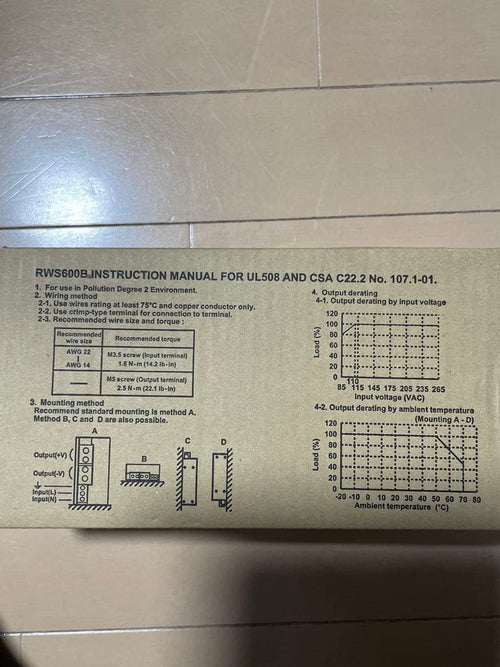 Trd Electrical Materials Tdk-Lambda Rws600B-12 12V-50A