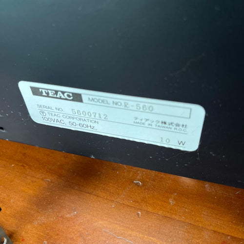 Teac Cd, Md Cassette Decks R-560