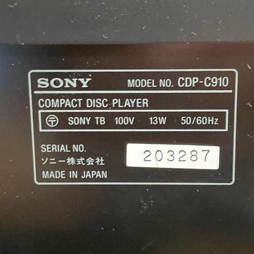 Sony Player Cd Cdp-C910 (10