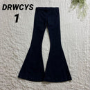 Drwcys Wide-Leg Pants Loose-Fitting Y2K