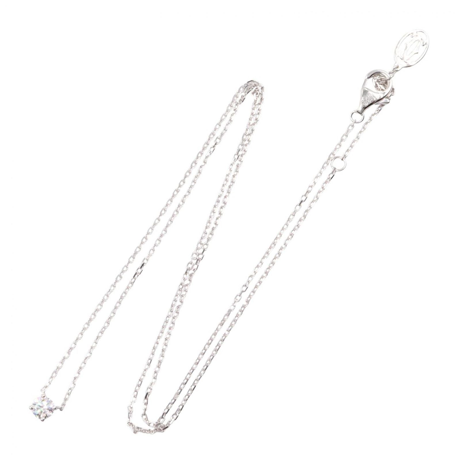 Cartier Necklace 1895 D 38.5/41 K18Wg Used A