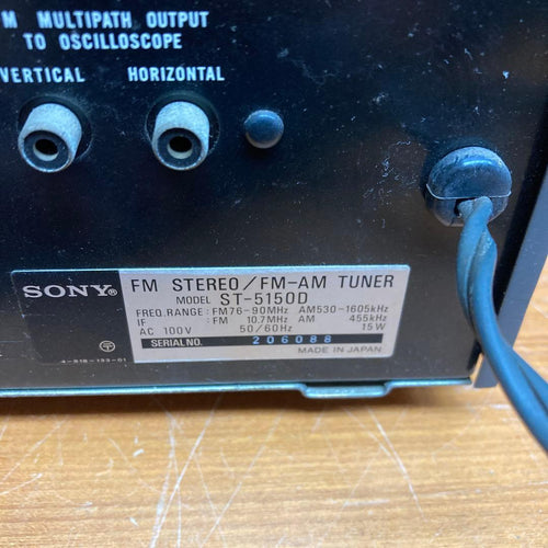 Sony Radio Tuners St-5150D Fm/Am