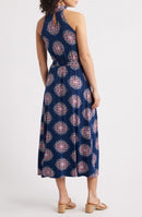 Long Sleeves, Three Quarter Sleeve Loveappella Printed Tie Waist Halter Knit