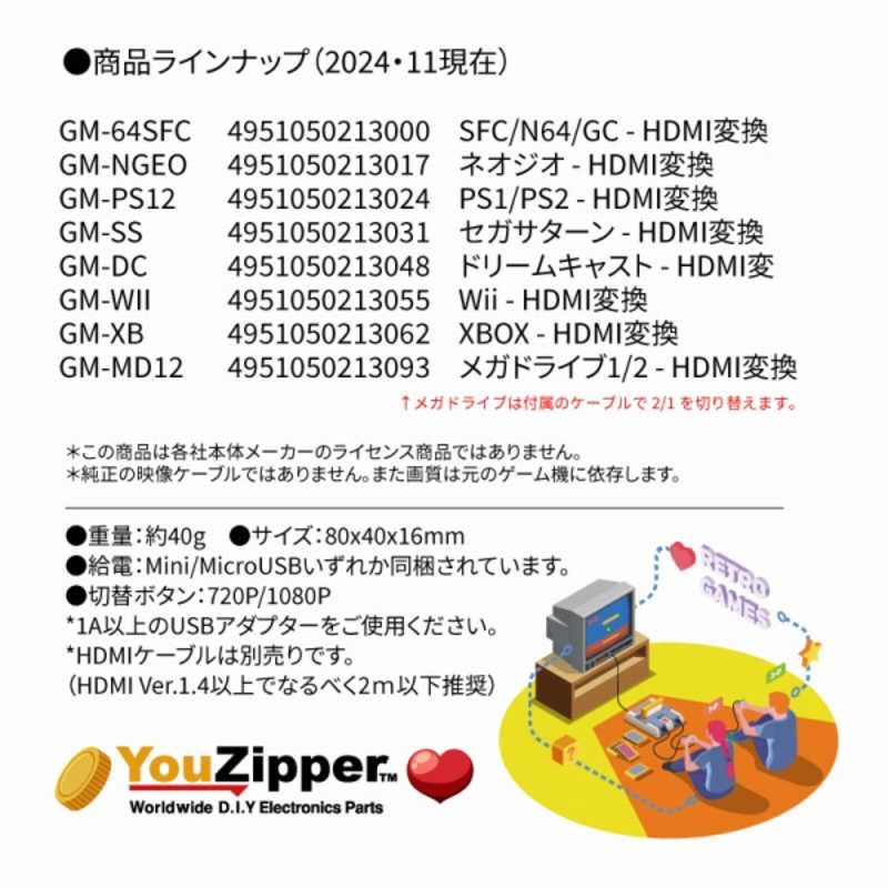 Youzipper Peripheral Equipment Hdmi Gm-Dc