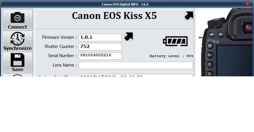 Canon Digital Slr Eos Kiss X5 B058