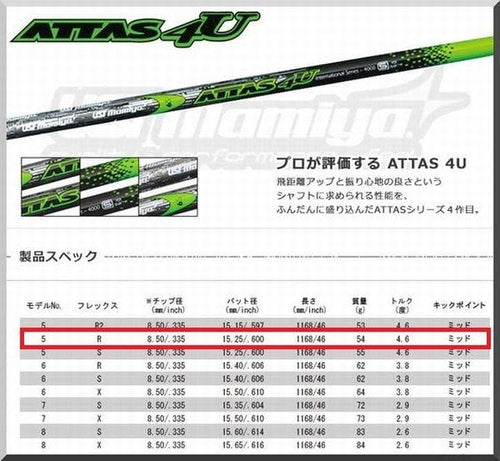 Shaft Attas 4U 5R 1W