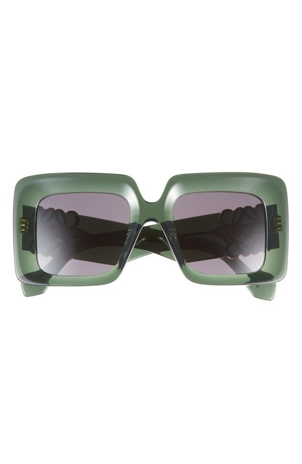 Loewe Sunglasses Anagram Square Dark Green Other Smoke