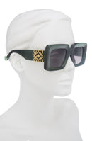 Loewe Sunglasses Anagram Square Dark Green Other Smoke