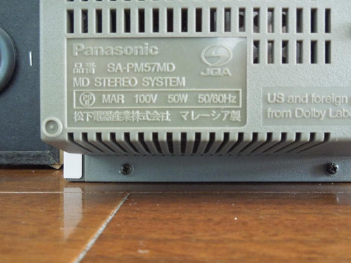 Mini Component Systems Panasonic Pc/ Md/ Sa-Pm57Md