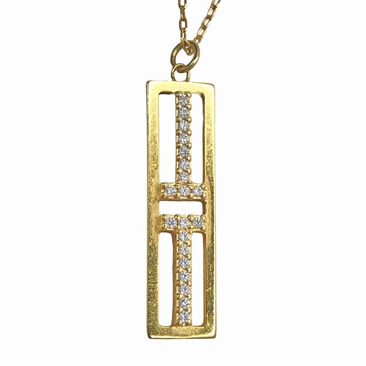 Tiffany Necklace Tiffany&Co. T Two 750Yg K18Yg