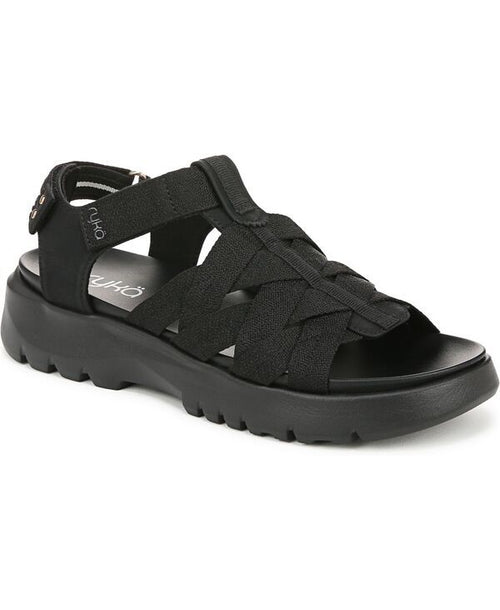 Sandals Ryka Womens Blissful Fisherman Sport Black Stretch Fabric
