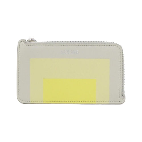 Loewe Coin Case Purse C643Z40Xae 0144/Pale Grey+Light Citrine Silver(
