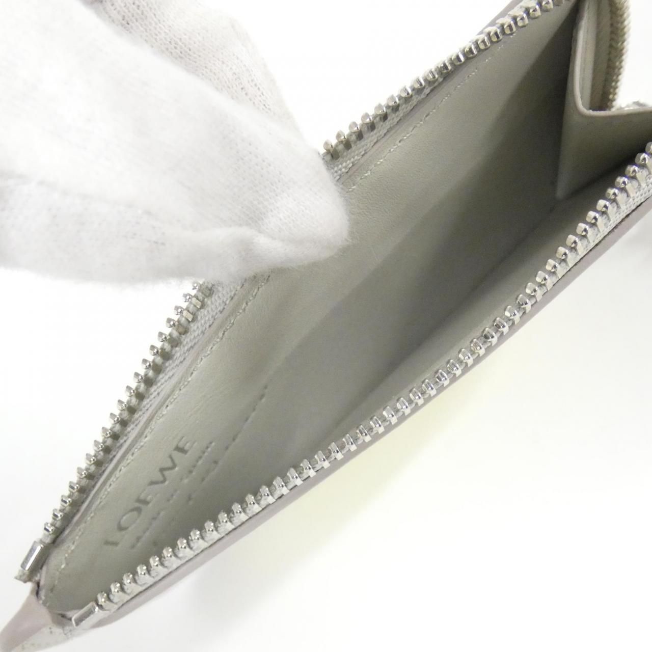 Loewe Coin Case Purse C643Z40Xae 0144/Pale Grey+Light Citrine Silver(