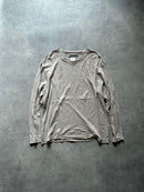 Yohji Yamamoto Medium/Long-Sleeve T-Shirts Gray Long Sleeve T-Shirt