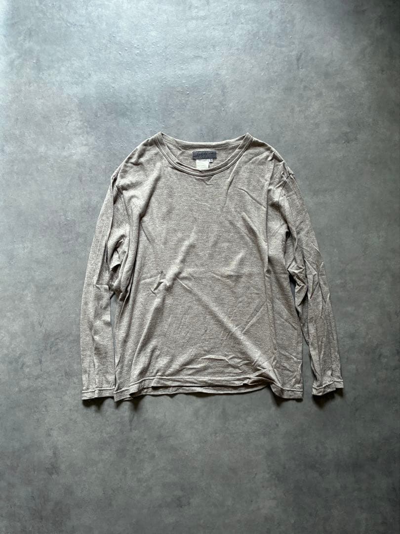 Yohji Yamamoto Medium/Long-Sleeve T-Shirts Gray Long Sleeve T-Shirt