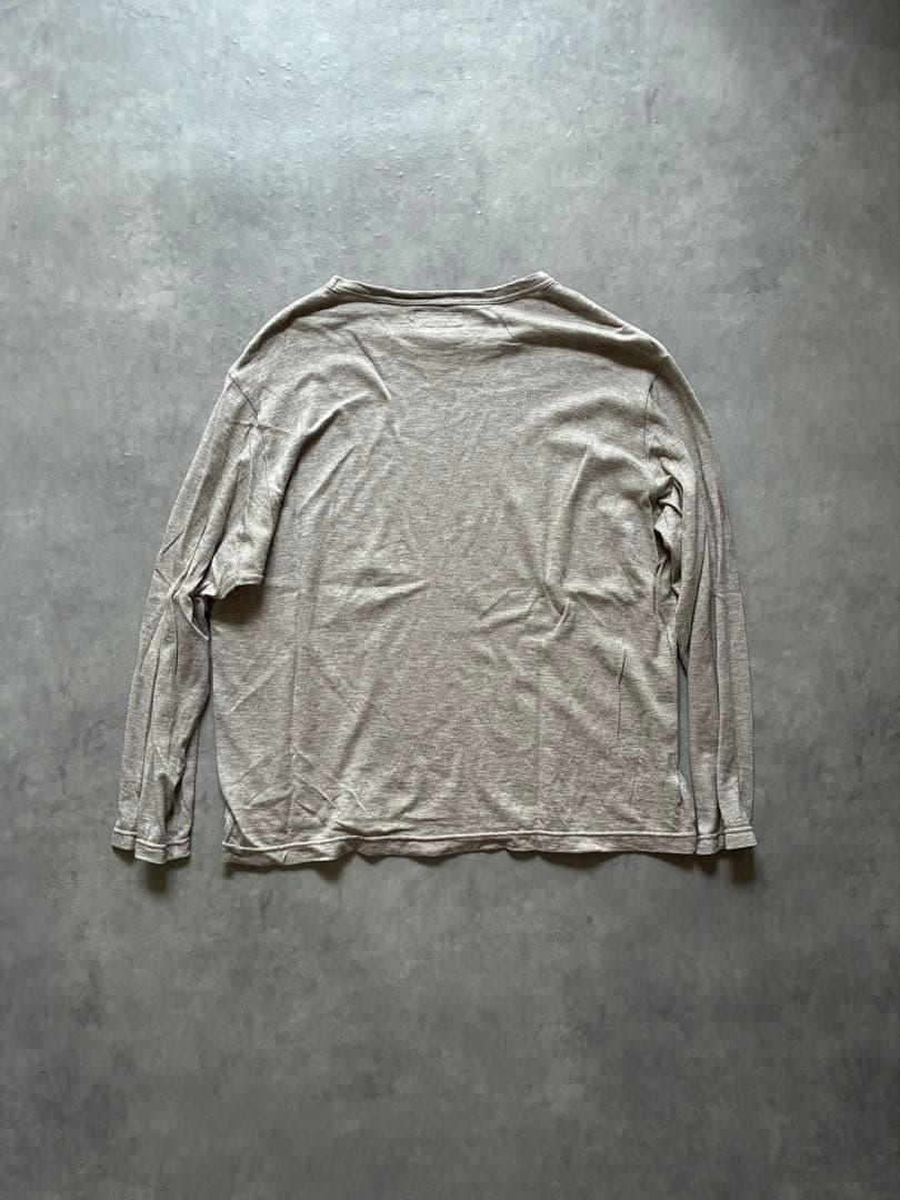 Yohji Yamamoto Medium/Long-Sleeve T-Shirts Gray Long Sleeve T-Shirt
