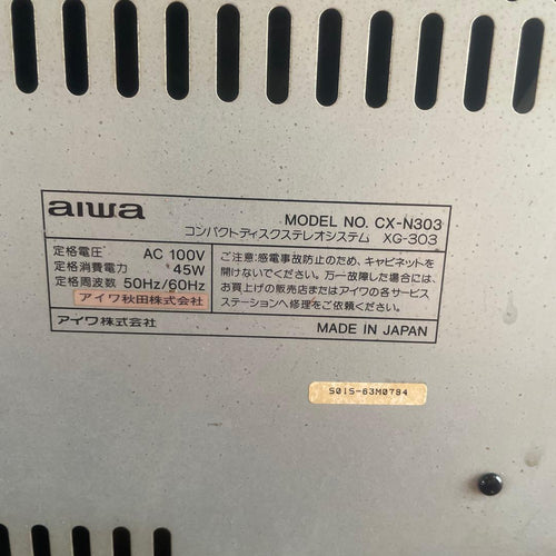 Aiwa Cd Md Cassette Deck Xg-303Cd