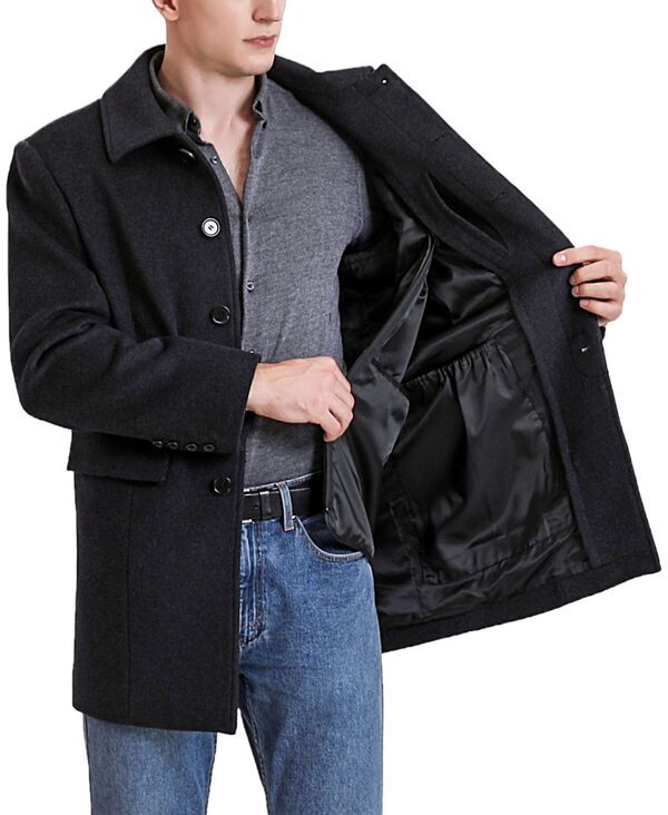 Jumper Blouson Bgsd Mens Men Michael Wool Blend Car Coat Black