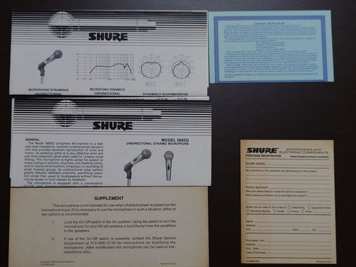 Shure Dynamic Microphones 588Sd