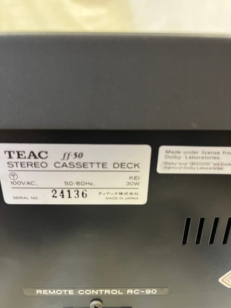 Teac Cd Md Cassette Deck Ff-50