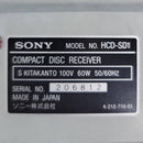Sony Cd, Md Cassette Decks Hcd-Sd1