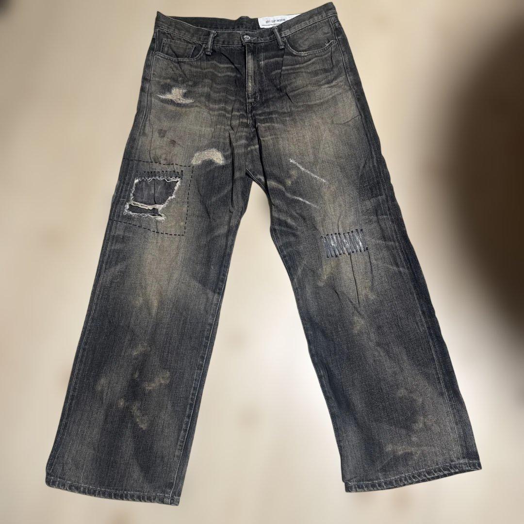 Neighborhood Straight Jeans Savage Denim Dp Wide Pants