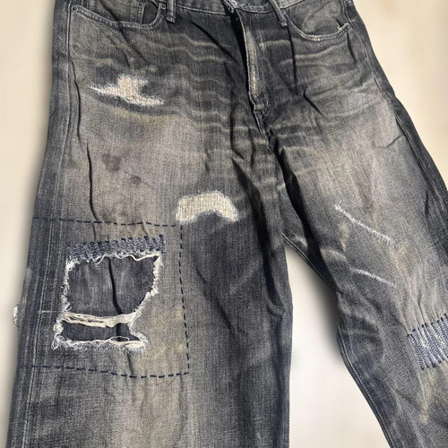 Neighborhood Straight Jeans Savage Denim Dp Wide Pants