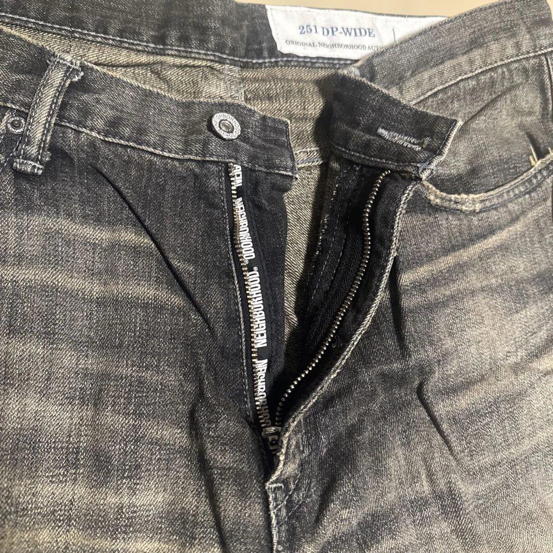 Neighborhood Straight Jeans Savage Denim Dp Wide Pants