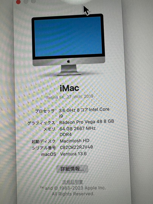 Apple Mac Desktop Imacretina5K 27Inch Randeon Pro Vega 48