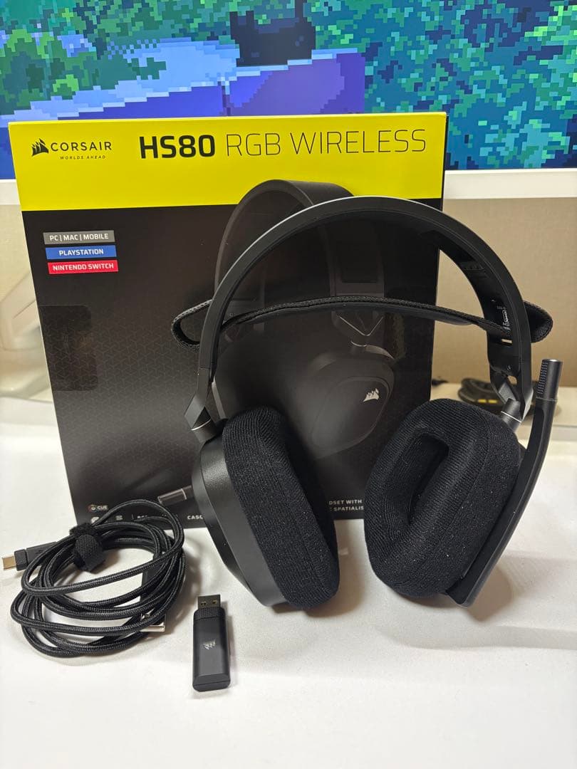 Corsair Gaming Headphone Headset Hs80 Rgb Wireless