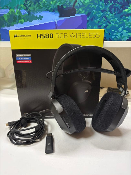 Corsair Gaming Headphone Headset Hs80 Rgb Wireless
