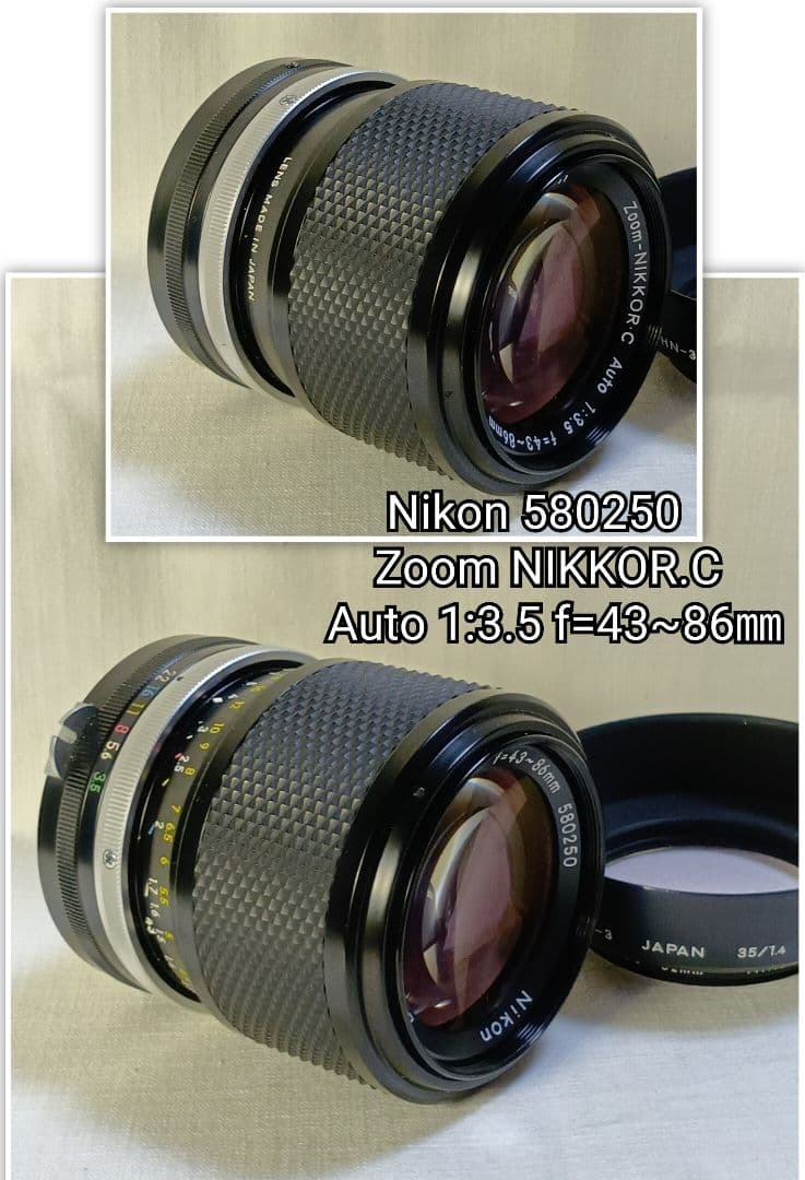 Nikon Zoom Lenses Nikkor.C Auto 3.5 F=43~86