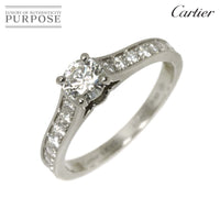 Cartier Ring 1895 #47 0.31Ct Pt Solitaire 90319341