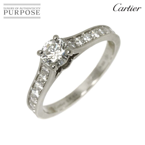 Cartier Ring 1895 #47 0.31Ct Pt Solitaire 90319341