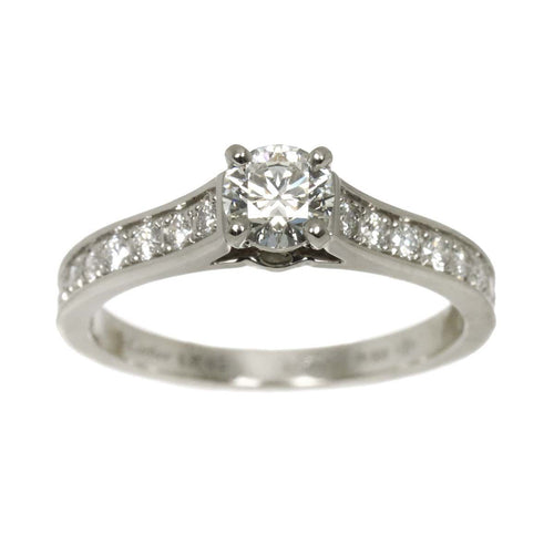 Cartier Ring 1895 #47 0.31Ct Pt Solitaire 90319341