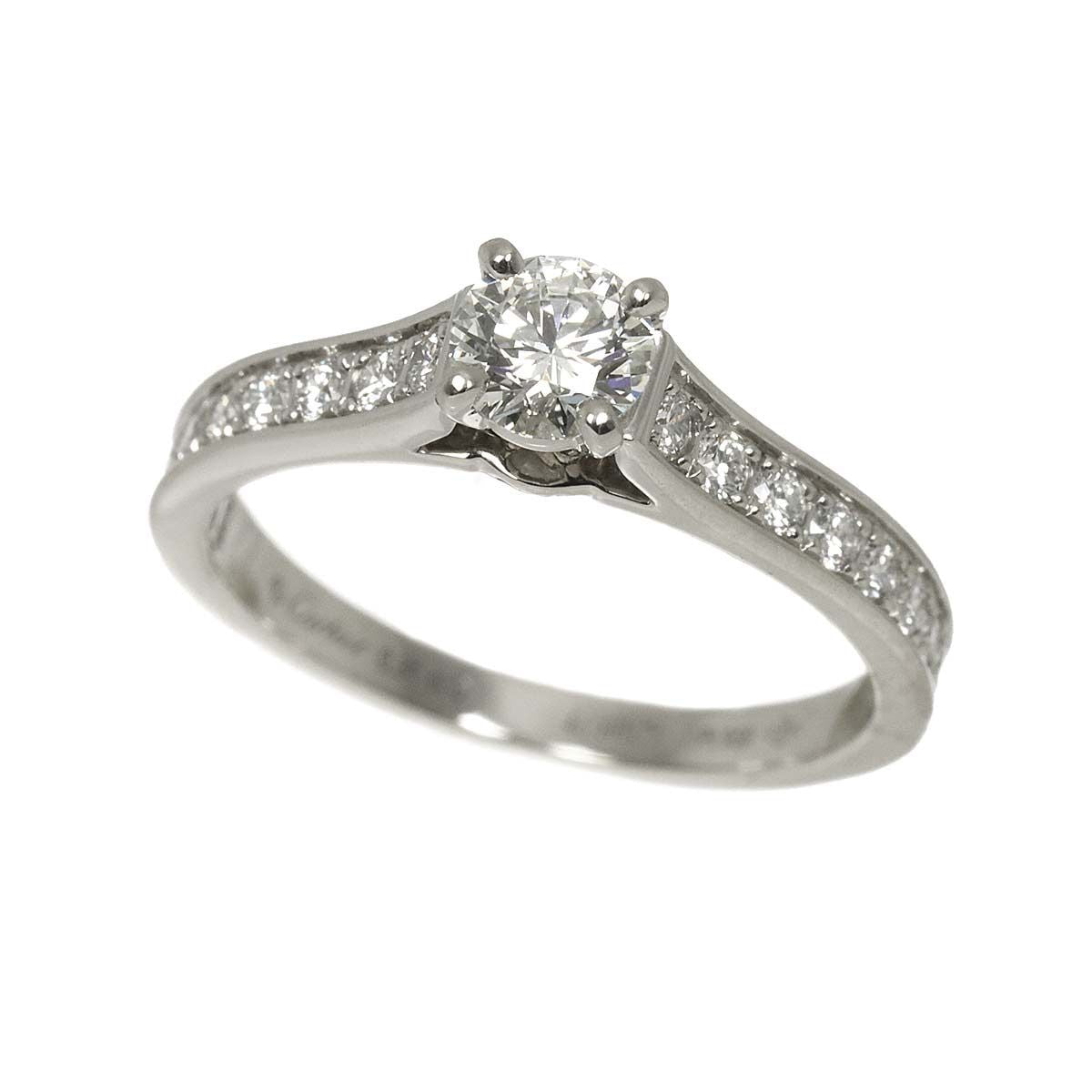 Cartier Ring 1895 #47 0.31Ct Pt Solitaire 90319341