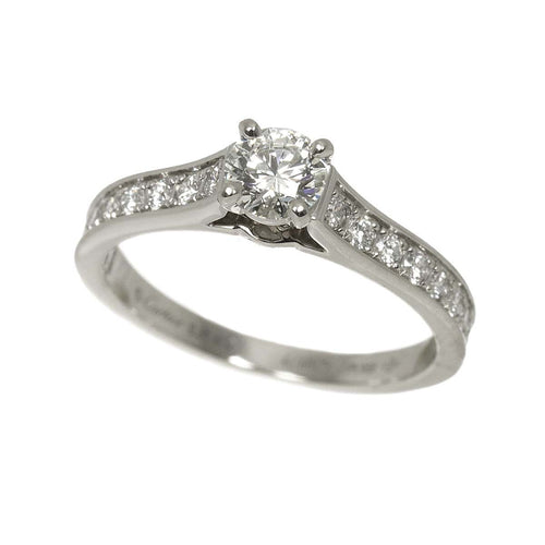 Cartier Ring 1895 #47 0.31Ct Pt Solitaire 90319341
